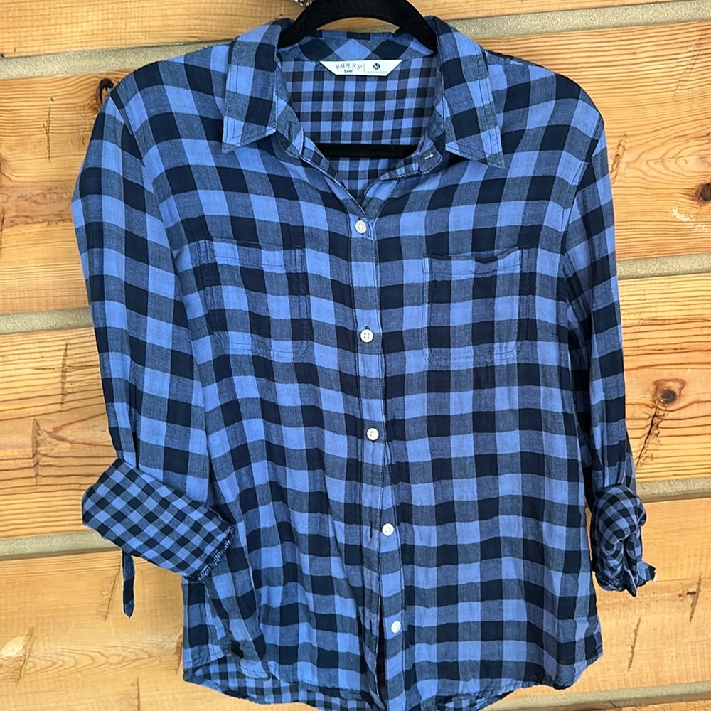Periwinkle and black flannel